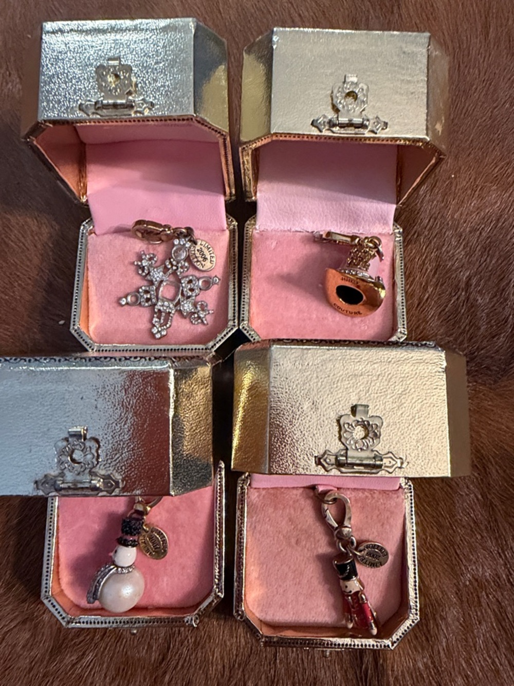 Vintage Y2K Juicy couture holiday charms for charm bracelet/necklace *flaws